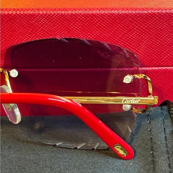 Cartier Big C Rimless Unisex Sunglasses - Picture 5 of 9